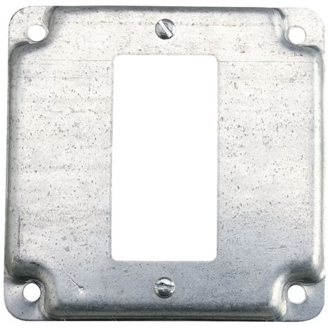 square junction box cover plate 4 in|4x4 single outlet cover plate.